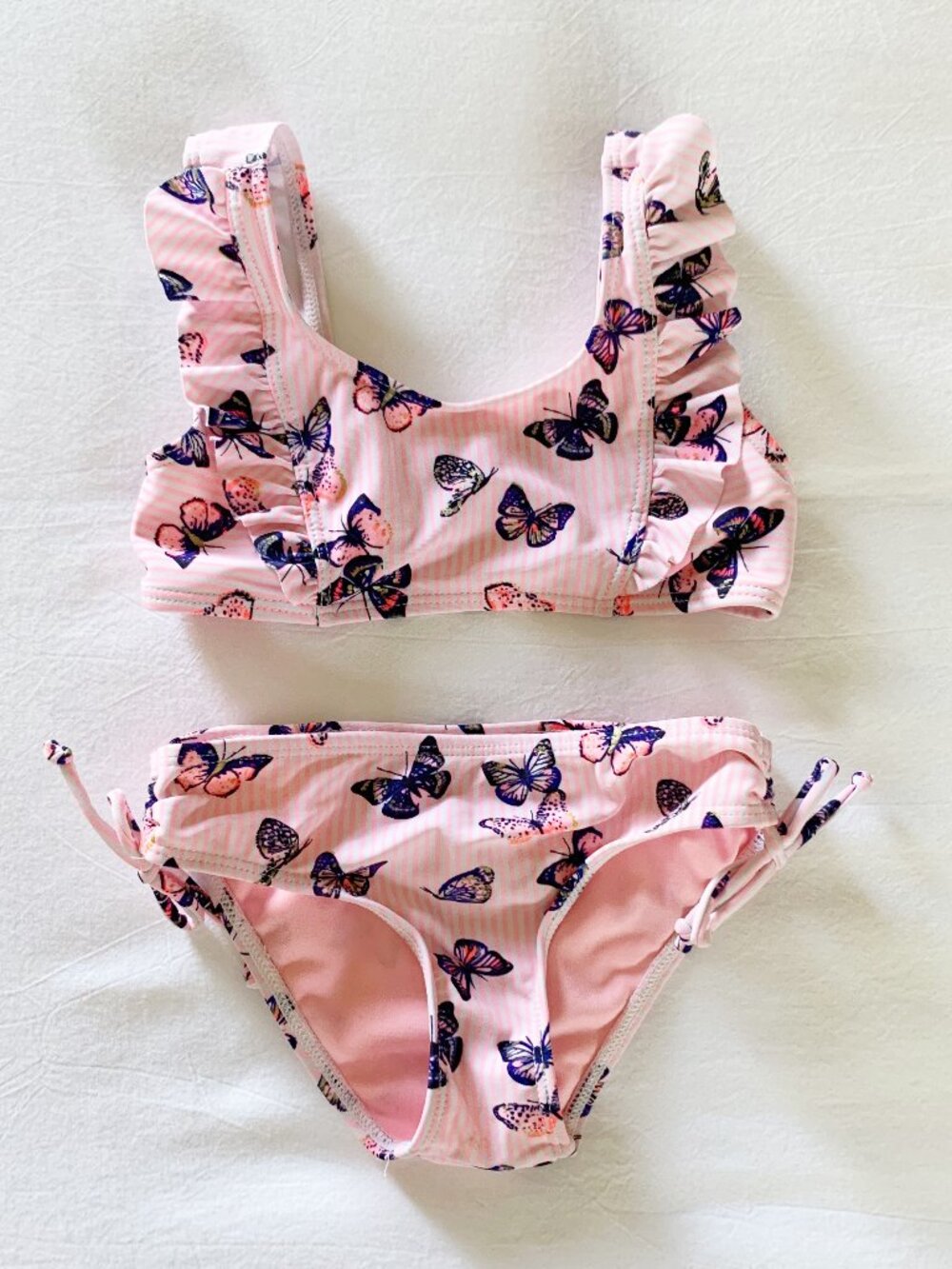 Kenzie Ruffled Swimsuit • Butterflies • 4T